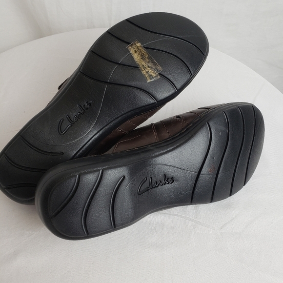 NWOB Clark's Brown Leather Clogs Sz 7M - Picture 6 of 8